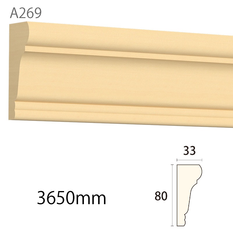 A269WCO：サンメント ［80×33］ 3650mm （ホワイトチェリーオーク