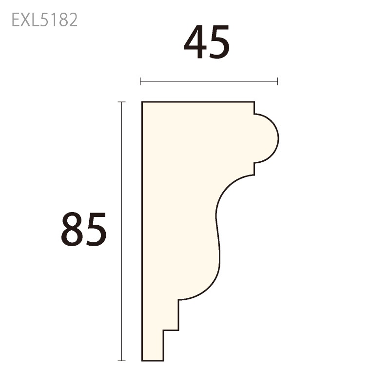 EXL5182S：サンメントセラEXL ［85×45］ 出隅材 （不燃材） 【別途梱包