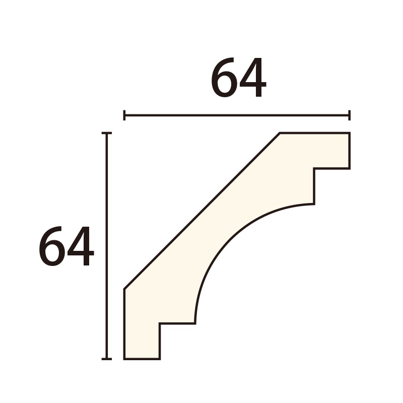 AC461S：早技サンメント 出隅材 ［64×64］ 111×111mm （アユース