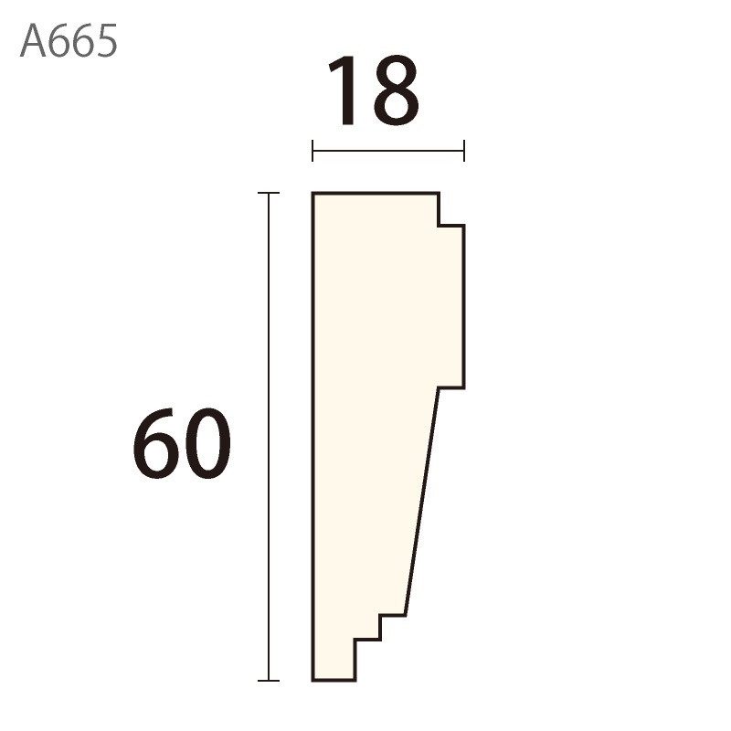 A665SAY：サンメント ［60×18］ 2400mm （アユース） │ みはしプロ