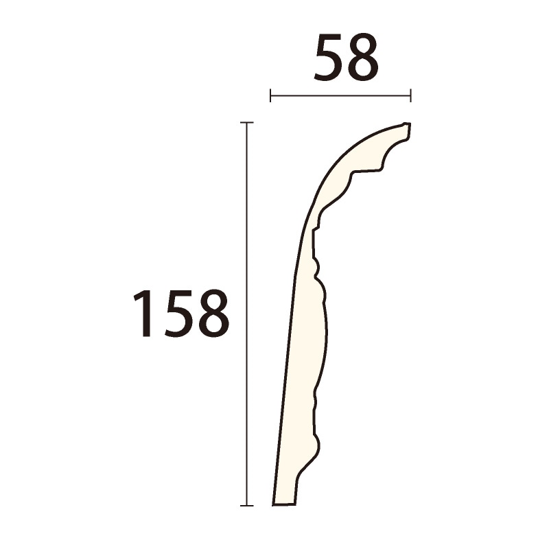 SF124M：サンファジー ［158×58］ 1800mm（GRG） 【別途梱包配送費