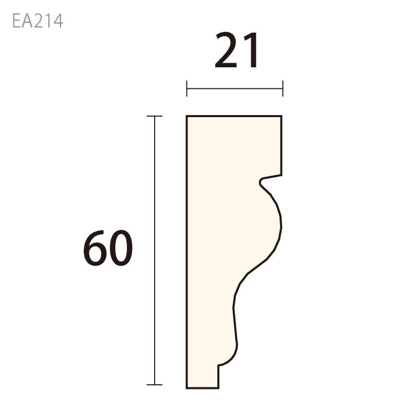 EA214：エレガンスPU製 ［60×21］ 2300mm │ みはしプロ（みはし株式会社）