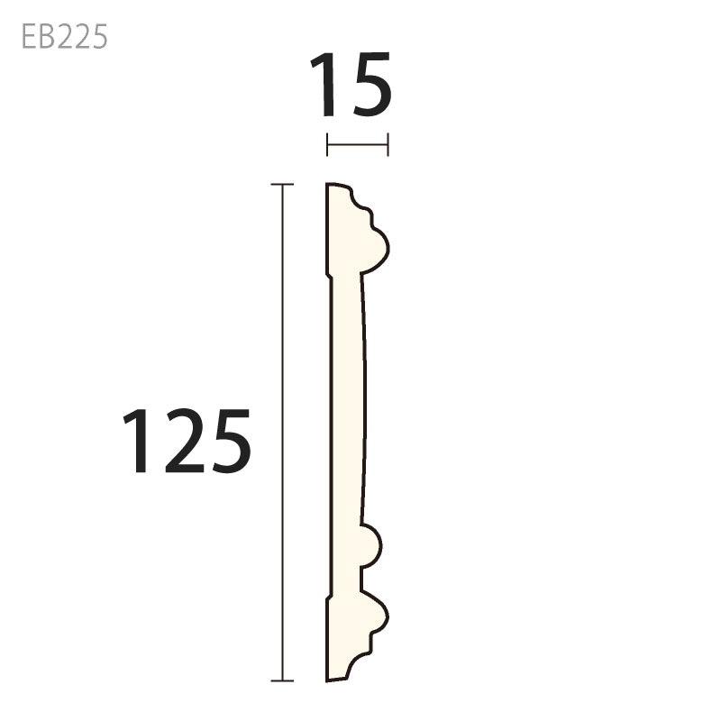 EB225�����쥬��PU�� ��125��15�� 2300mm