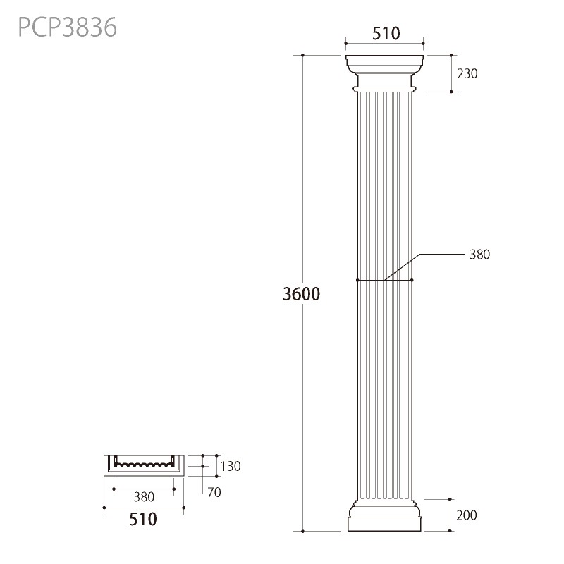 PCP3836���ѥ���顿���� 3600mm��GRG�� �����Ӻ��������񡿥��㡼�����в١�