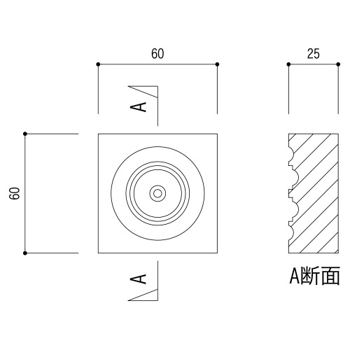 ABL20AY���ᵻ������� �֥��å��� 60��60��25mm �ʥ��桼����