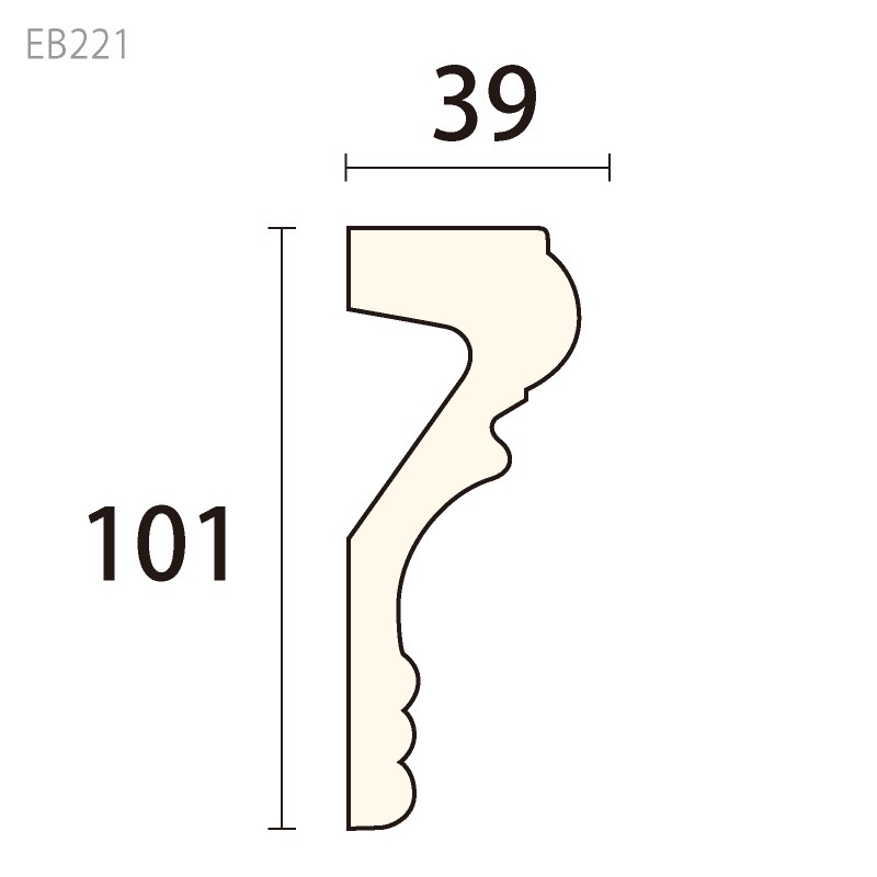 EB221：エレガンスPU製 ［101×39］ 2300mm │ みはしプロ（みはし株式
