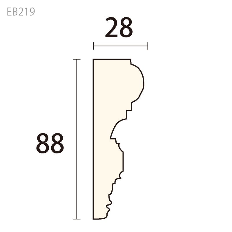 EB219：エレガンスPU製 ［88×28］ 2300mm │ みはしプロ（みはし株式会社）