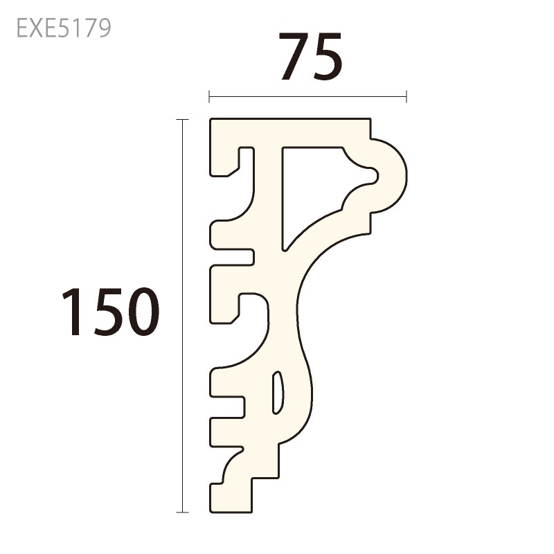 EXE5179 ：サンメントセラEXE ［150×75］ 3000mm （不燃材） 【別途