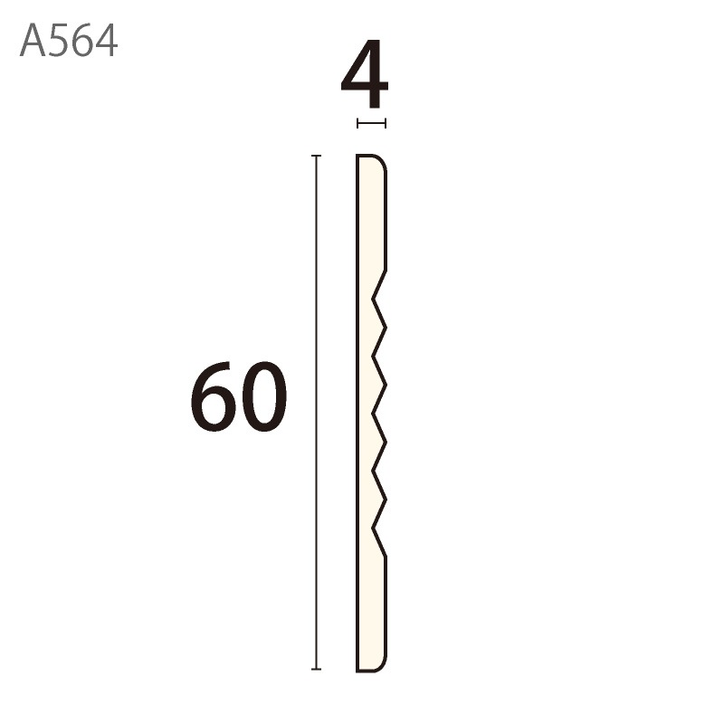 A564P：サンメント ［60×4］ 3500mm （アユース） ※ペンキ塗用