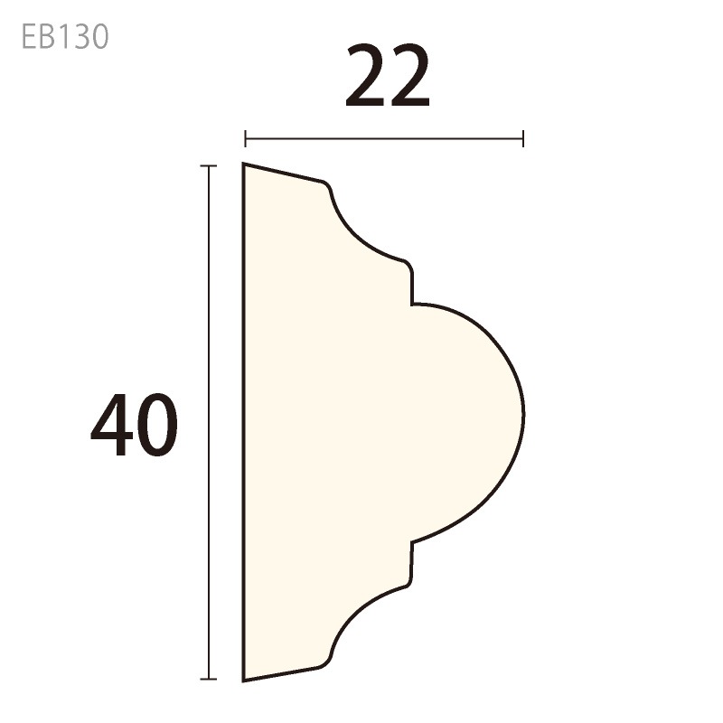 EB130 ：エレガンスPU製 ［40×22］ 2300mm │ みはしプロ（みはし株式