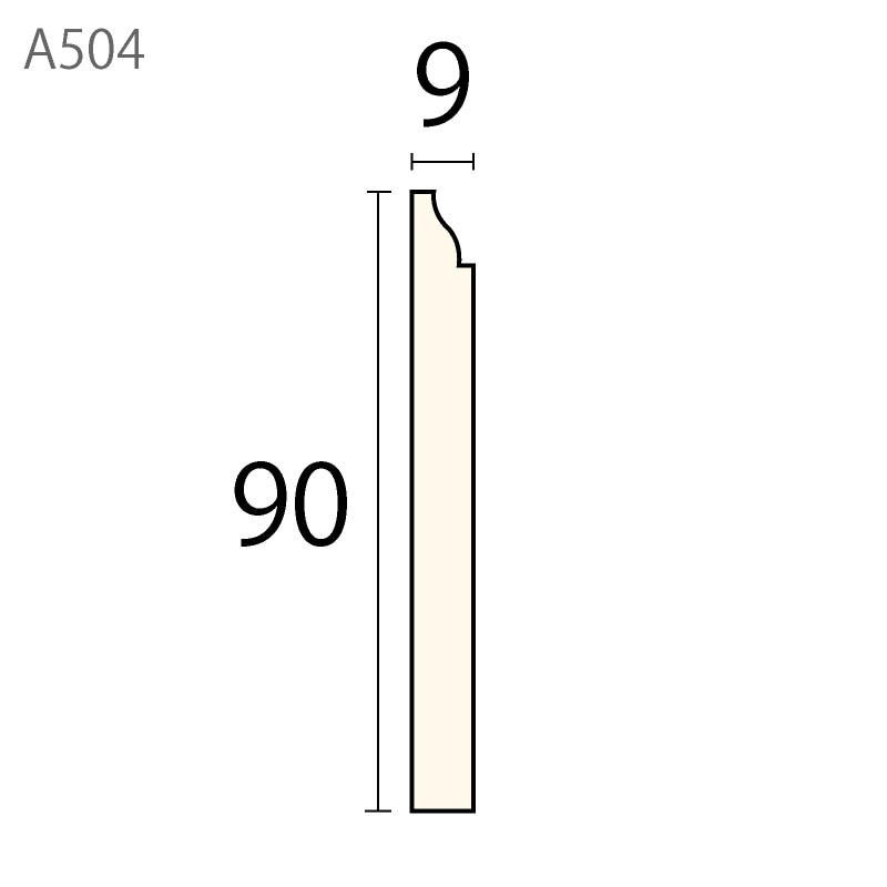 あやページ A504P：サンメント ［90×9］ 3650mm （アユース材） ※ペンキ塗用