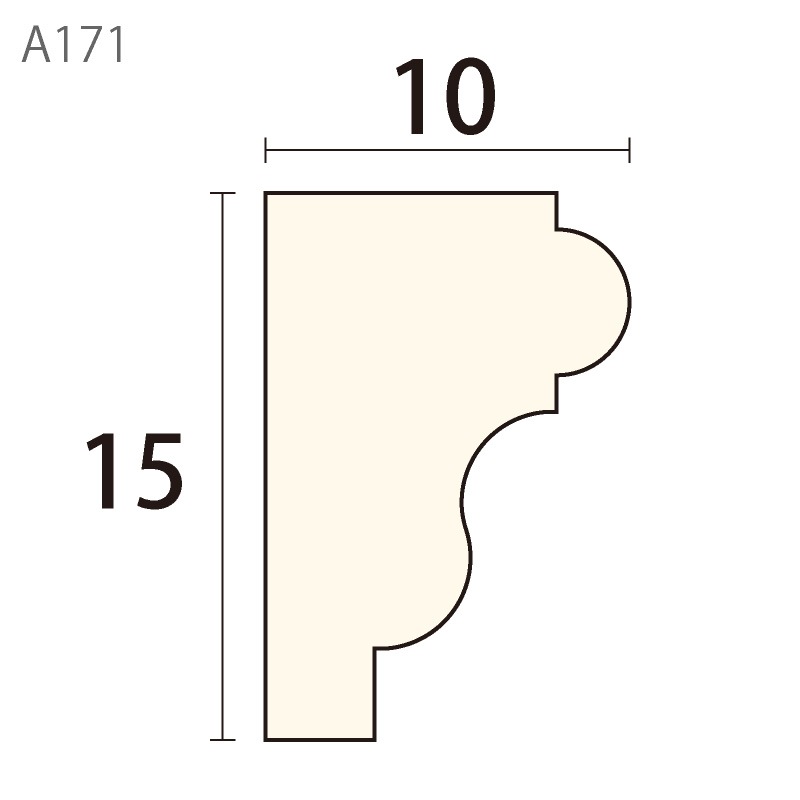 A171WCO：サンメント ［15×10］ 3650mm （ホワイトチェリーオーク