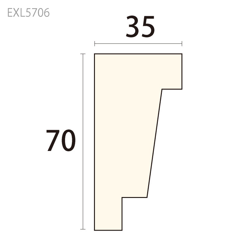 EXL5706 ：サンメントセラEXL ［70×35］ 3000mm （不燃材） 【別途梱包