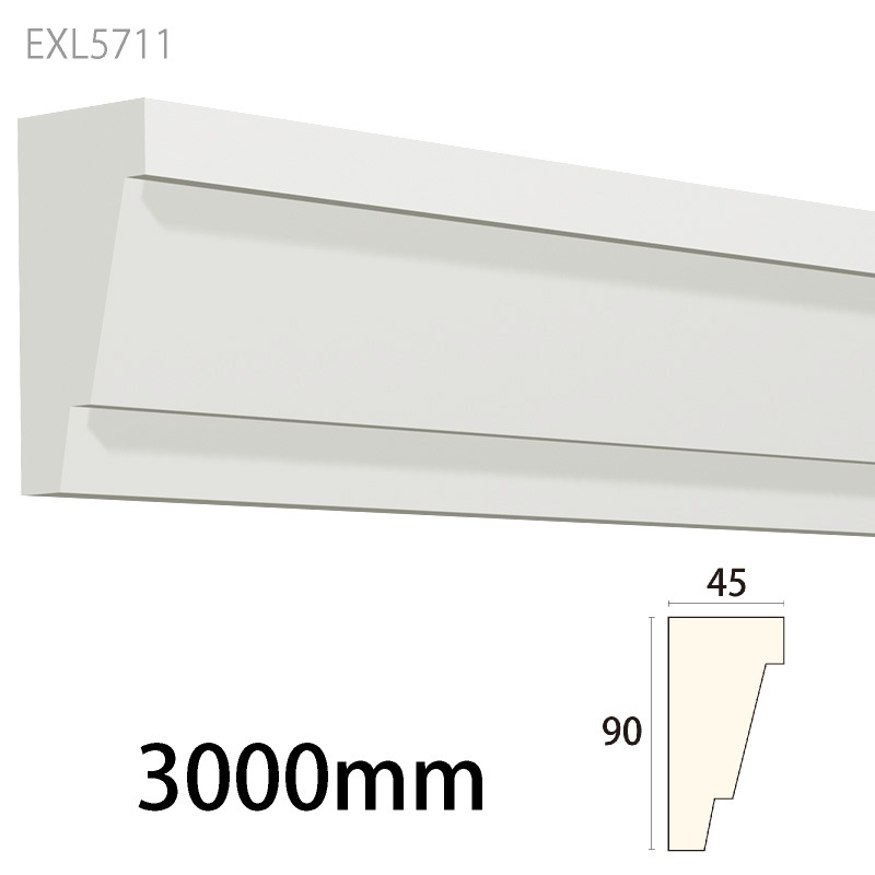 EXL5711 ：サンメントセラEXL ［90×45］ 3000mm （不燃材） 【別途梱包