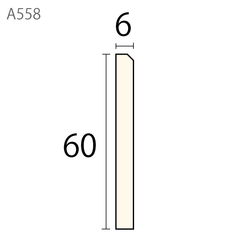 A558AY：サンメント ［60×6］ 3500mm （アユース） │ みはしプロ