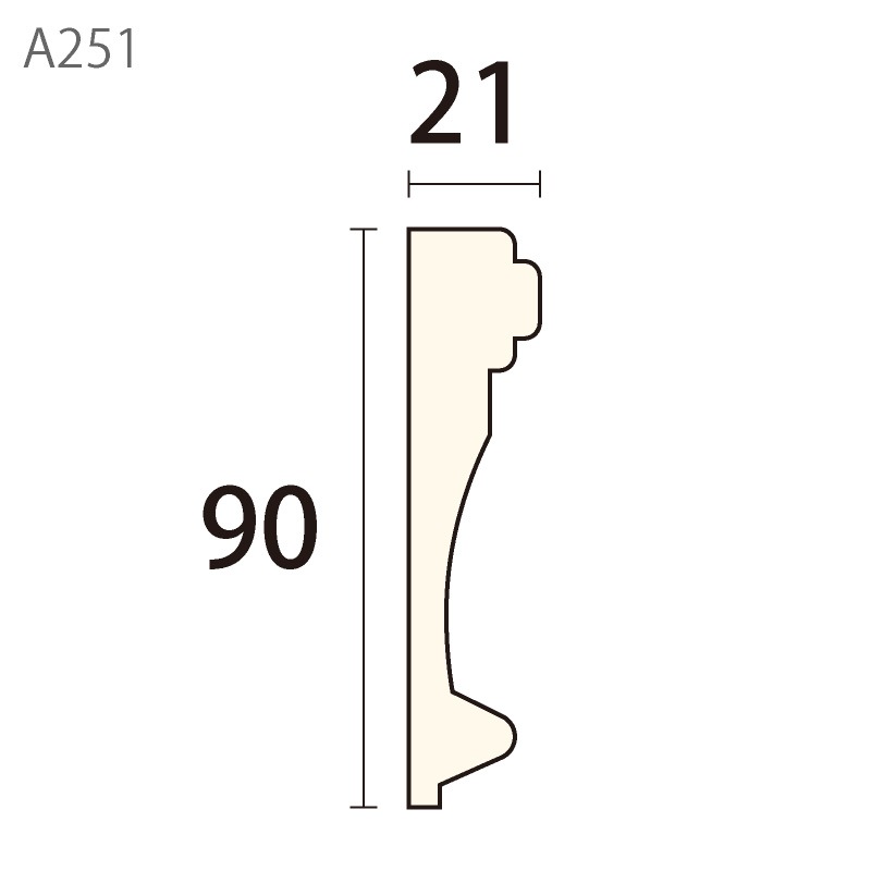 A251AY：サンメント ［90×21］ 3650mm （アユース） │ みはしプロ