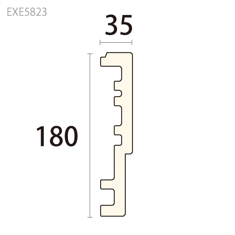 EXE5823 ：サンメントセラEXE ［180×35］ 3000mm （不燃材） 【別途