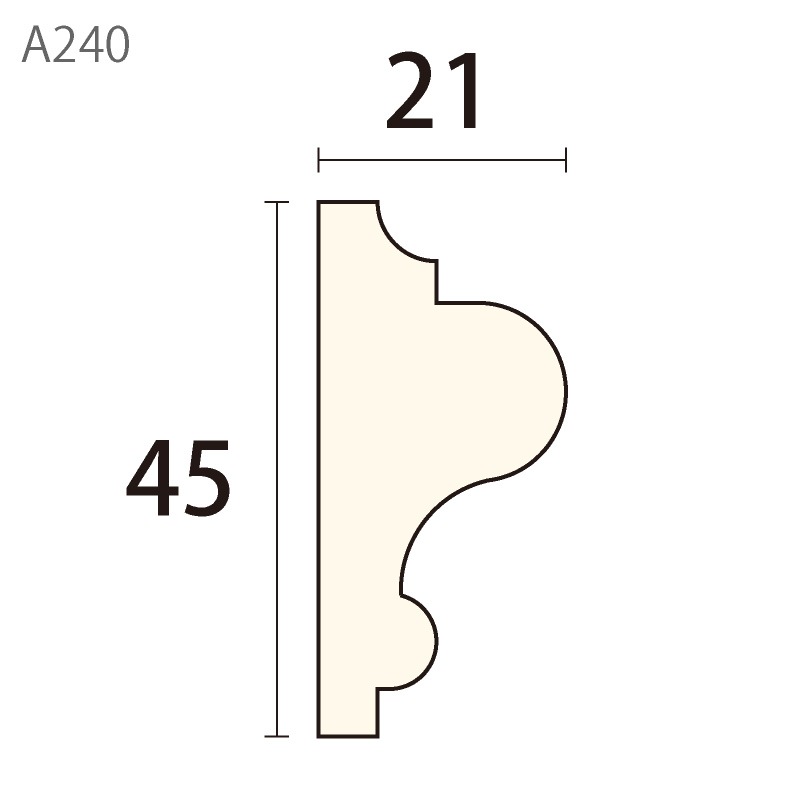 A240AY：サンメント ［45×21］ 3650mm （アユース） │ みはしプロ