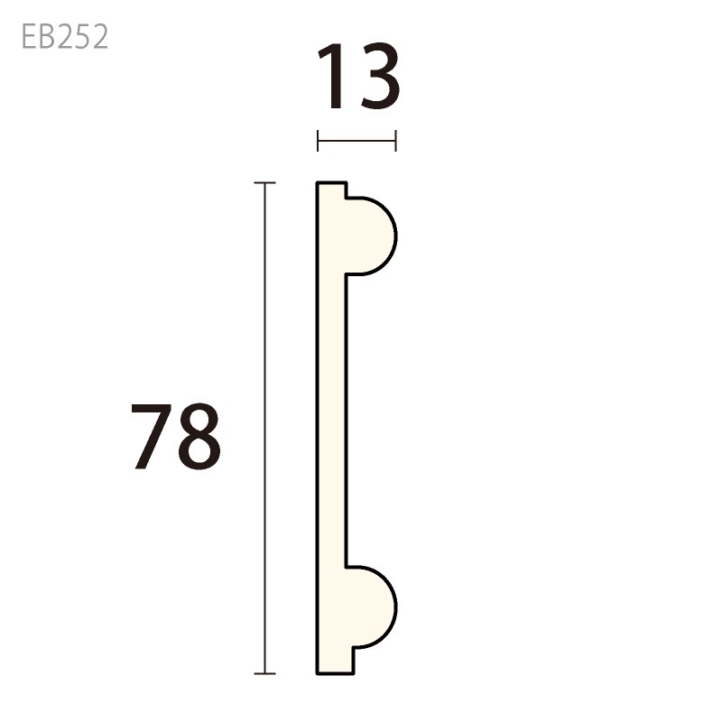 EB252：エレガンスPU製 ［78×13］ 2300mm │ みはしプロ（みはし株式会社）