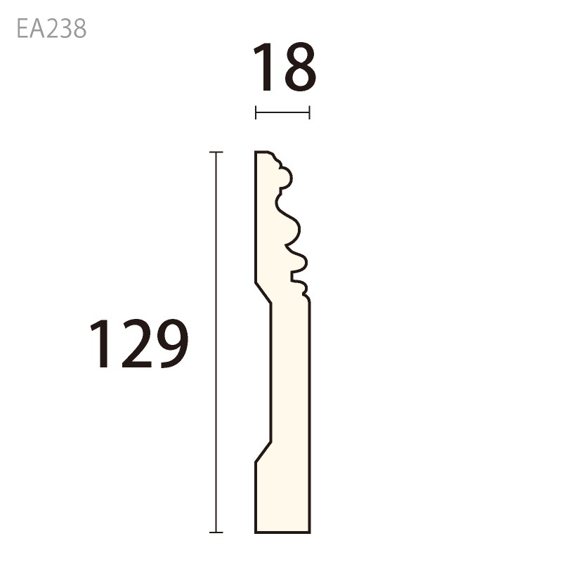 EA238：エレガンスPU製 ［129×18］ 2300mm │ みはしプロ（みはし株式