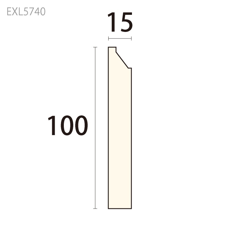EXL5740 ：サンメントセラEXL ［100×15］ 3000mm （不燃材） 【別途
