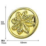 N323G｜プラスチック製オーナメント　トロンゴールド　φ53×7mm　※在庫限り|壁飾り|トロンゴールド （プラスチック製オーナメント）