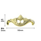 N326G｜プラスチック製オーナメント　トロンゴールド　93×42×5mm　※在庫限り|壁飾り|トロンゴールド （プラスチック製オーナメント）