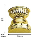 N333G｜プラスチック製オーナメント　トロンゴールド　50×53×22mm　※在庫限り|壁飾り|トロンゴールド （プラスチック製オーナメント）