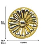 N336G｜プラスチック製オーナメント　トロンゴールド*　φ52×8mm　※在庫限り|壁飾り|トロンゴールド （プラスチック製オーナメント）