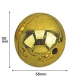 N339GSMALL｜プラスチック製オーナメント　トロンゴールド　φ55mm球形　※在庫限り|トロンゴールド （プラスチック製オーナメント）