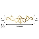 N446G｜プラスチック製オーナメント　トロンゴールド　340×116×9mm　※在庫限り|壁飾り|トロンゴールド （プラスチック製オーナメント）