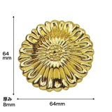 N659G｜プラスチック製オーナメント　トロンゴールド　φ64×8mm　※在庫限り|壁飾り|トロンゴールド （プラスチック製オーナメント）