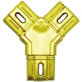 NDF108｜オーナメント　ポリプロピレン製　デコレーションフレーム　ジョイント(角パイプ用・金)　45×43×6mm　※在庫限り