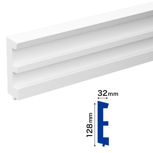 NPV007�å⡼��ǥ���PVC���������������ࡡ�������PVC��128��32��3600mm�����߸˸¤�