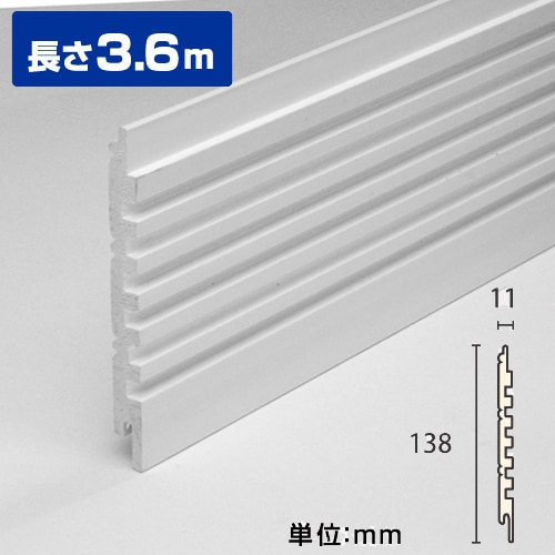 NPV255�å⡼��ǥ���PVC��������ǥ��󥰡��������PVC��138��11��3600mm ���߸˸¤�