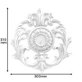 NSNA215｜PVC製曲がる装飾材　オーナメント　サニーモール　303×310×12mm|オーナメント|サニーモール （曲がるモールディング）