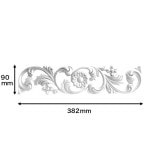 NSNA217｜PVC製曲がる装飾材　オーナメント　サニーモール　382×90×9.5mm|オーナメント|サニーモール （曲がるモールディング）