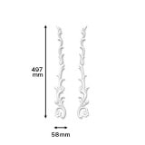 NSNB206S｜PVC製曲がる装飾材　オーナメント　サニーモール　58×497×12mm　左右セット