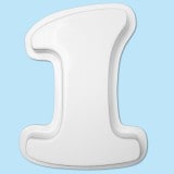 NFRNO1BIG｜数字オブジェ　FRP製　1　大　248×194×33mm|アルファベット・数字飾り