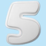 NFRNO5BIG｜数字オブジェ　FRP製　5　大　252×206×33mm|アルファベット・数字飾り