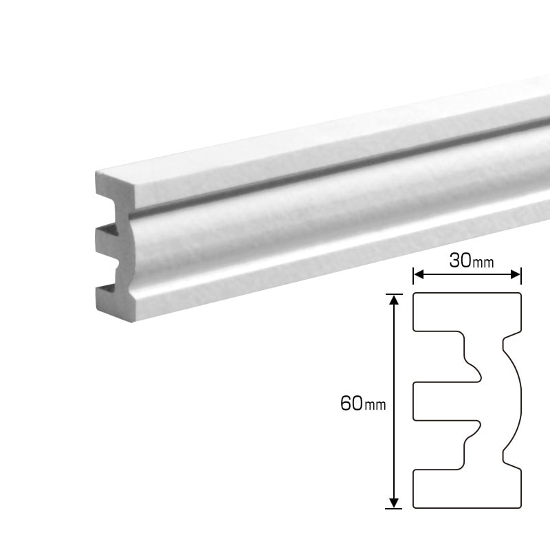 NEX012A｜内装・外装用不燃モールディング 直材 NEXモール 60×30