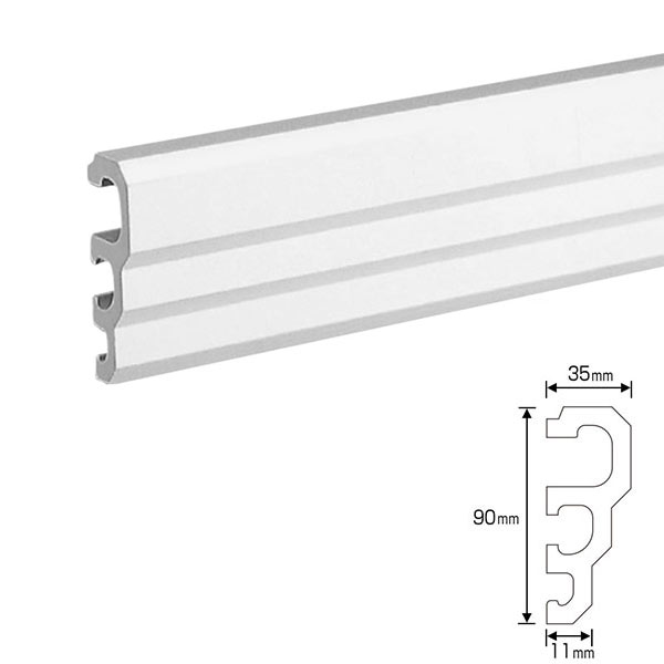 NEX030A｜内装・外装用不燃モールディング 直材 NEXモール 90×35
