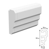 NEX030E｜内装・外装用不燃モールディング　エンド左　NEXモール　90×35×120mm|モールディング|NEXモール（内装用・外装用不燃材モールディング）