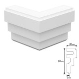 NEX031B｜内装・外装用不燃モールディング　出隅材　NEXモール　90×85×85mm|モールディング|NEXモール（内装用・外装用不燃材モールディング）
