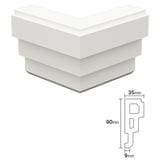 NEX031B｜内装・外装用不燃モールディング　出隅材　NEXモール　90×85×85mm|モールディング|NEXモール（内装用・外装用不燃材モールディング）