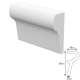NEX032D｜内装・外装用不燃モールディング　エンド右　NEXモール　90×45×120mm|モールディング|NEXモール（内装用・外装用不燃材モールディング）