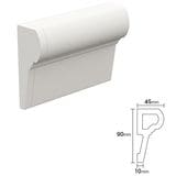 NEX032E｜内装・外装用不燃モールディング　エンド左　NEXモール　90×45×120mm|モールディング|NEXモール（内装用・外装用不燃材モールディング）
