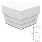 NEX050B｜内装・外装用不燃モールディング　出隅材　NEXモール　100×62×62mm|モールディング|NEXモール（内装用・外装用不燃材モールディング）