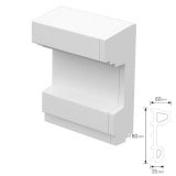 NEX060D｜内装・外装用不燃モールディング　エンド右　NEXモール　160×60×120mm|モールディング|NEXモール（内装用・外装用不燃材モールディング）