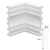 NEX070C｜内装・外装用不燃モールディング　入隅材　NEXモール　180×120×120mm|モールディング|NEXモール（内装用・外装用不燃材モールディング）